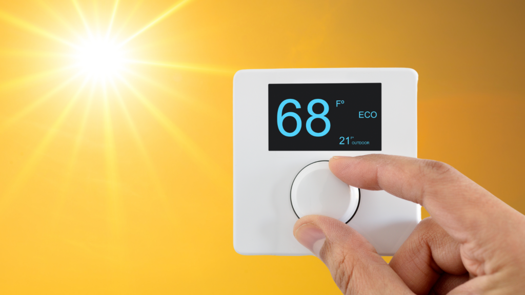 thermostat hot weather image