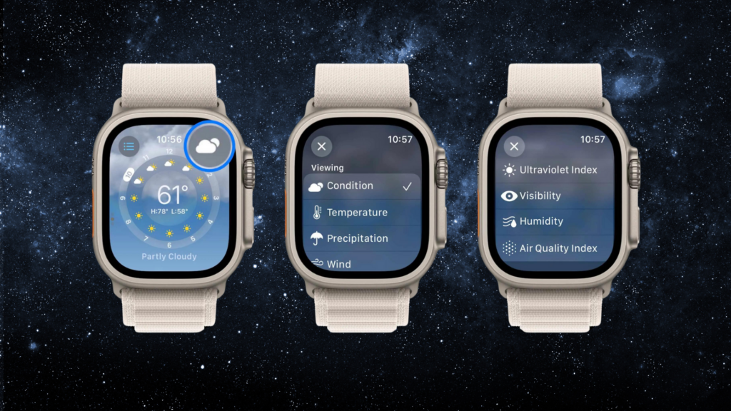 Apple watches in space image