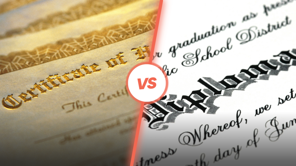 degree vs. credential graphic