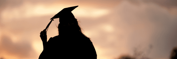 graduating student silhouette