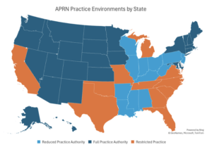 APRN Practice Environments by State