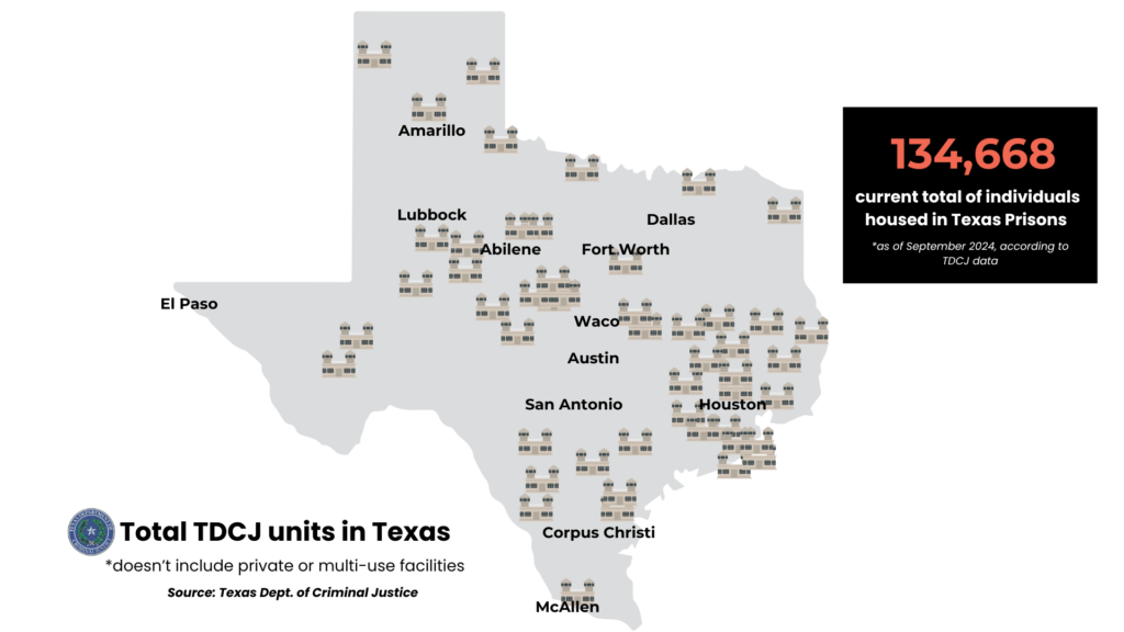 TX prison map