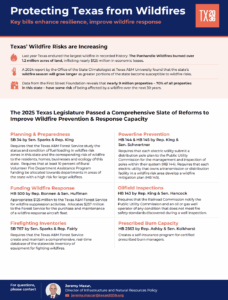 protecting TX from wildfires one-pager
