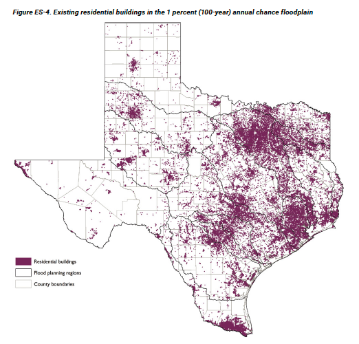 Texas flood plan map