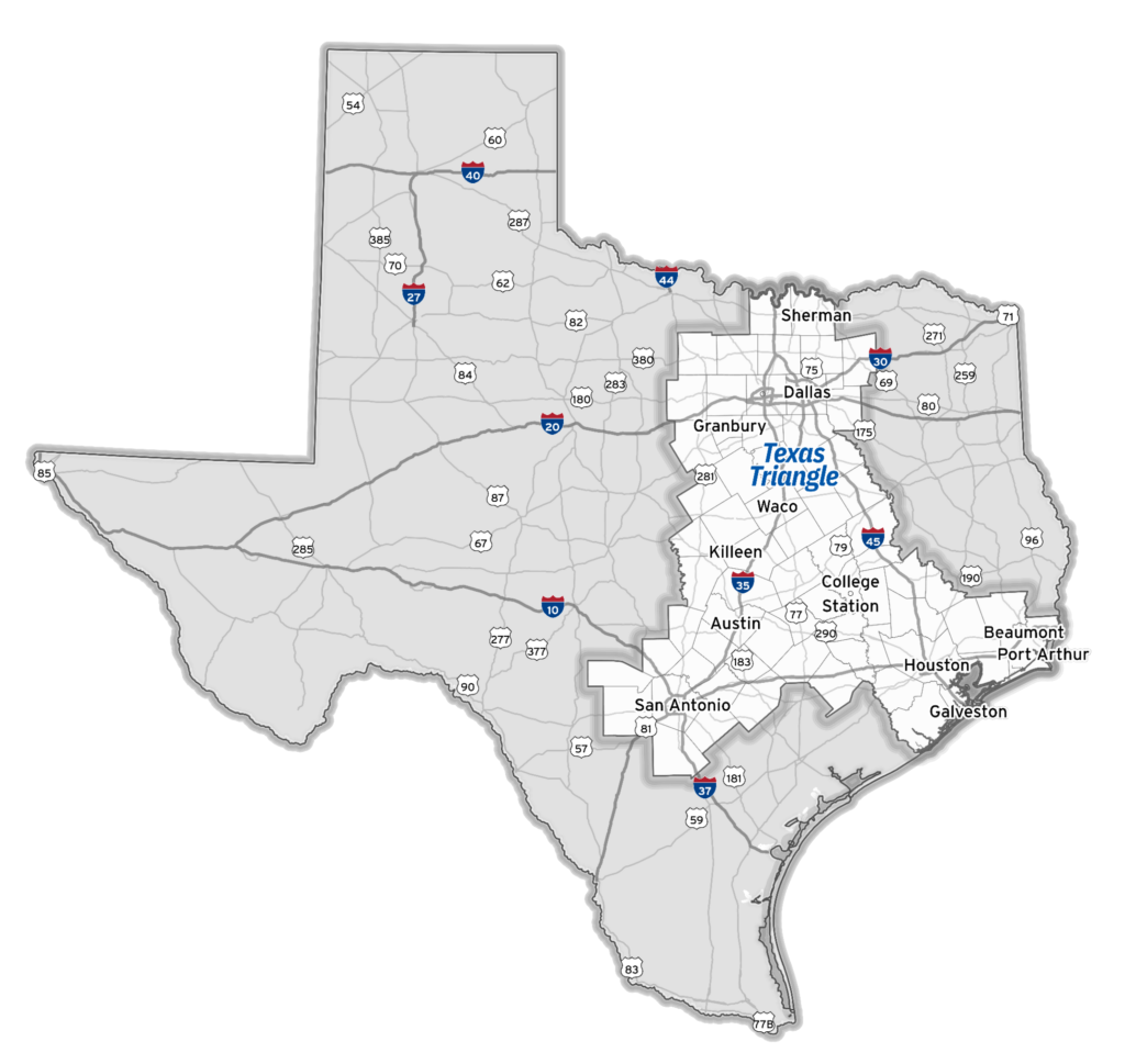 TX Triangle map