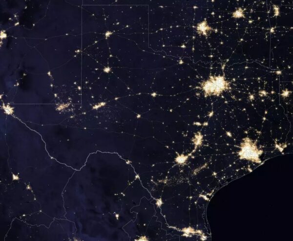 NASA night photo Texas city