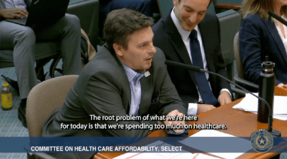 Charles Miller testimony on healthcare affordability April 30, 2026
